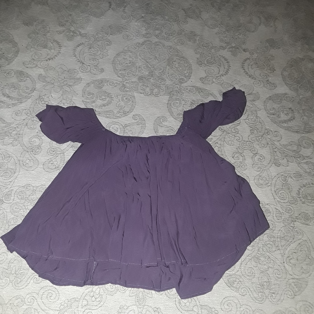 Off Shoulder Flowy Crinkle Top